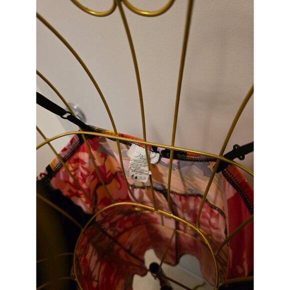 Poet Spaghetti Straps Floral Print Dress Size M Colorful V-Neck - Picture 14 of 16